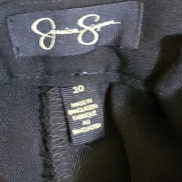Jessica Simpson Black High Rise Wide Leg‎ Pleated Trouser Pants 10 Office Career - Picture 9 of 10